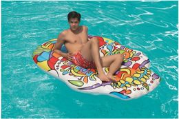 Floating beach Skeleton floating drainage playing with water inflatable toys funny swimming pool floating island fashionable painting