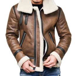 QNPQYX New Men's Leather Jackets Autumn Winter New Casual Motorcycle PU Jacket Coats Warm Fur Liner Lapel Jackets Outwear Top 826