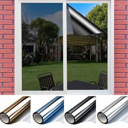 Window Stickers One-Way Film Privacy Sunscreen Heat Insulation Glass Sticker Shading Reflective Self-adhesive