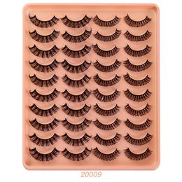 Hand Made Reusable Curly Eyelashes Messy Crisscross Multilayer Thick Fake Lashes Mink DD Curl Russia Eyelash Extensions