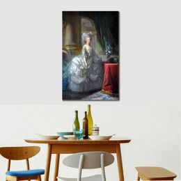 Canvas Art Marie Antoinette Queen of France Classical Portrait by Elisabeth Vigee Lebrun Painting Handcrafted House Decor