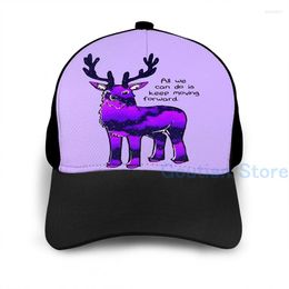 Ball Caps Fashion All We Can Do Is Move Forward Night Sky Stag Basketball Cap Men Women Graphic Print Black Unisex Adult Hat