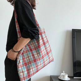 Evening Bags Women Canvas Shoulder Shopping Bag Korean Tote For Girls 2023 Vintage Large Eco Cloth Shopper Woman Fabric Fashion Handbag