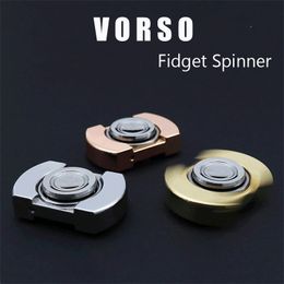 Spinning Top Metal Fidget Spinner Stainless Steel Block Hand Fidget Finger Spinner Spinning Top Novelty Gryo Toys For Adult Kids Gift 230608