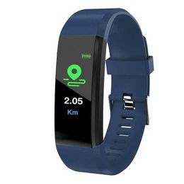 115 Plus Smart 2024 Id115 Bracelet For Screen Fitness Tracker Pedometer Watch Counter Heart Rate Blood Pressure Monitor Smart Wristband Colorful7a08