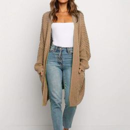 Women's Sweaters Women Coats Winter Fashion Casual Long Sleeve Knitted Open Front Loose Elegant Warm Sweater Cardigan