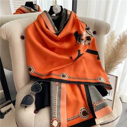 Women's autumn and winter warm scarf Korean version thickened imitation female cashmere scarves new design All-match