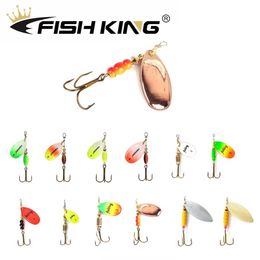 Baits Lures FISHKING 1pcs Spinner Blade Metal Lure 1#-5# Spinning Spoon Fishing Lure Hard Artificial Lure Spoon Copper Freshwater Hand Lure 230608