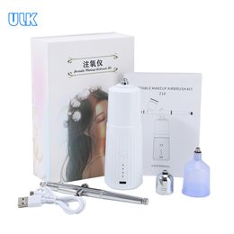 Face Care Devices Portable 03MM Oxygen Injector Rechargeable Airbrush Moisturizing Sprayer Air Compressor Kit Beauty Skin Tools 230608