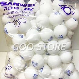 Table Tennis Raquets SANWEI 3STAR TR ABS Material Plastic 40 training Ball Poly Ping Pong 230608