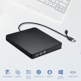 CD-ROM Player Enclosure USB3.0 Type-C External Optical Drive With Dual Interface Power Cord For PC Laptop Notebook