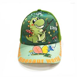 Ball Caps Cartoons Dinosaur Hats Cap Child 2-8 Years Children Baseball Hat For Boy Pure Cotton Breathable Peaked Boys Girls