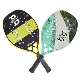 Tennis Rackets INSUM High Quality Full Carbon Firer Beach Racket EVA Soft Face Round Grit with Cover Bag 230608
