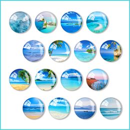 Magnetic Sticker Glass Refrigerator Magnet Round Fridge Magnets Crystal Whiteboard Message Board Decorative Sticker Creative decoration