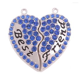 Charms 2023 Fashion Heart Pendant Female Jewellery Gift For BFF With Beautiful Crystals Friend Written Zinc Alloy Drop