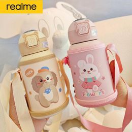 Water Bottles Realme Thermal Bottle Smart Lid Children'S Pot Temperature Display For Kids Cold Keeper