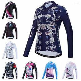 Racing Jackets Weimostar Women Cycling Jersey Long Sleeve Bicycle Clothing Girl Lady Mujer Breathable MTB Bike Shirt Top