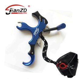 Fishing Accessories JIANZD Compound Bow Aid Releaser Thumb Release Aids for Archery 3 or 4 Finger Hand Held Grip 230608