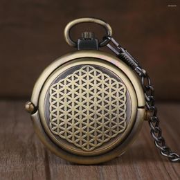 Pocket Watches Bronze Steampunk Mechanical Watch For Men And Women Classic Side Open Roman Digital Jewellery