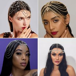 Wedding Hair Jewellery Trendy Charming Head Chain Forehead Headband Idian African Accesories Tiara Headdress BOHO acessrios de cabelo 230609