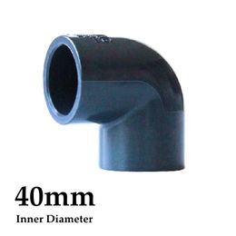 Watering Equipments UPVC Inner Dia 40mm Dark Grey 90 Degree Elbow Connector 4.9mm Wall Thickness Pipe Accessary High Quality Garden Irrigati