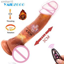 Big Dildo Vibrator For Woman Masturbator Vaginal Anal Remote Control Heating Realistic Telesic Big Penis Sex Toy For Adult L230518