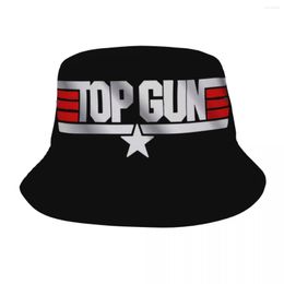 Berets Custom Top Gun Bucket Hats Women Men American Film Outdoor Sun Summer Fisherman Cap