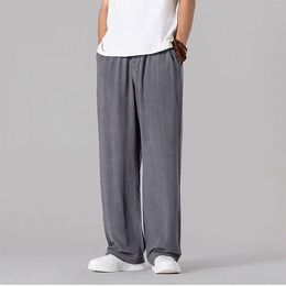 Men's Pants Men Trousers Loose Straight Cotton Bloomers Summer Casual Breathable Fitness Baggy Streetwear