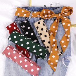 Scarves Choice 5CMX200CM Lengthen Polka Dot Trend Star Thin Satin Neckerchiefs For Women Bag Ribbon Spring Summer Dress Belt Hair Bands