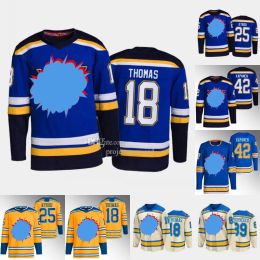 St. ''Blues''#18 Robert Thomas Jersey Jake Neighbors Alexey Toropchenko Kasperi Kapanen Brayden Schenn Binnington Buchnevich Joel Torey