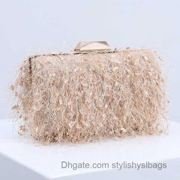 Shoulder Bags Tassel Clutches Brand Bags for Ladies 2022 New Luxury Handbags Small Elegant Bridal Cross Body Bag Wedding Snowflake PU Purse