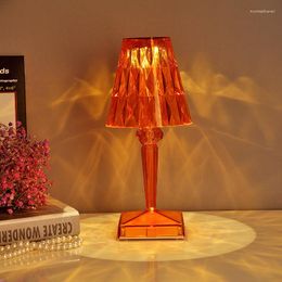 Table Lamps Modern Crystal Lamp Luxury Creative Bedroom Bedside Birthday Gift Minimalist Decor Diamond Charging Desk