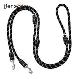 Dog Collars Leashes Benepaw Multifunctional Hands Free Leash Reflective Strong Waist Running Rope Pet Training Lead For Medium Large Dogs Z0609