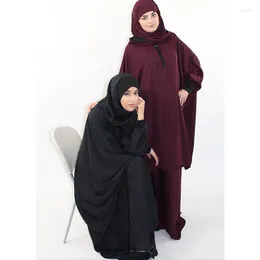 Ethnic Clothing Dubai Jilbab Femme Musulman Abaya Islamic Full Cover Hooded Robe Women Hijab Dress Khimar Turkish Prayer Garment