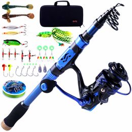 Rod Reel Combo Sougayilang 1.8 3.0m Telescopic Fishing Portable Ultralight and 6.2 1 Gear Ratio Sea Pesca 230609