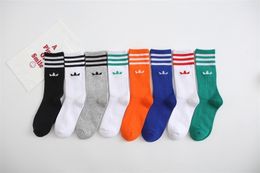 Sports Socks fashion executive sports socks advertising clover mens and womens cotton Ins striped 230608