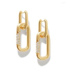 Dangle Earrings AIDE 18k Gold Crystal Jewellery For Women 2023 Drop Piercing Hanging Earring Hoops Zircon Boucle Oreille Femme