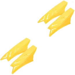 Motorcycle Helmets 4 Pcs Stickers Ornament Horns Decors Supple Creative 20X6.5X5.3CM Replaceable Fashionable Yellow Plastic