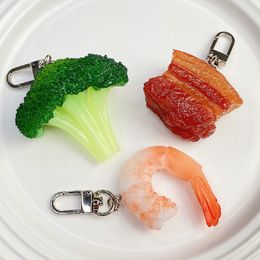 Criativo pvc assado porco chaveiro pingente simulação comida engraçado saco carro liga chaveiros jóias presente a granel