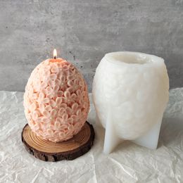 Velas Bolas de flores Moldes de velas Silicone Artesanato Velas Ovos Molde de silicone Moldes 3D para resina Faça você mesmo Kit de fabricação de velas Forma artesanal 230608