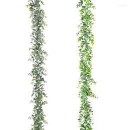 Decorative Flowers K1MF Wedding Eucalyptus Garland Artificial Wall Hanging Simulation False Leaves 180cm/70in