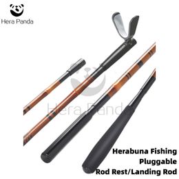 Fishing Accessories 15m 21m Herabuna Taiwan Pluggable Rod Rest Landing Net High Modulus Carbon Fiber Super Light Hard 230608