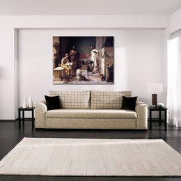 Portrait Canvas Art Beautiful The Temple of Aesculapius John William Waterhouse Painting Handmade Classical Restaurant Decor