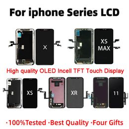 OEM LCD Screens OLED TFT Incell Display Cell Phone Touch Panels For Iphone X XS Max XR Full Touch Screen Digitizer Complete Replacement Assembly Qulity 100% Tested