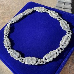 Wedding Jewelry Sets Iced Out Bling Men Boy Design Infinity Dollar Money Cuban Link Chain Hip Hop Set Bracelet Necklace 230608