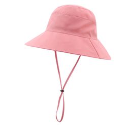 قبعات القبعات Connectyle Kids Upf 50 Sun Hat Hat Summer Bucket Hat UV Sun Protection Classic Wide Brim Outdior Discal Dragey Hat 230608