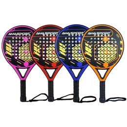 Tennis Rackets Paddle Racket Professional Carbon Soft EVA For Men Women Training Accessories Padel 230608