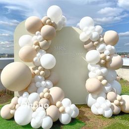 Other Event Party Supplies White Sand Balloons Garland Arch Kit Wedding Bridal Shower Baby Birthday Party Decoration Globos Baptism Mariage Decor Beige 230608