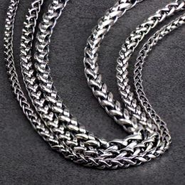 Chains Weaving Wheat Design 925 Sterling Silver Chain Choker And Sweater Necklace For Man Fashion