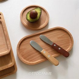 Plates Dishes & Small Nordic Plate Wood Luxury Serving Deep Platter Trays Dining Decorative Talerze Obiadowe Wooden Tray BK50SC